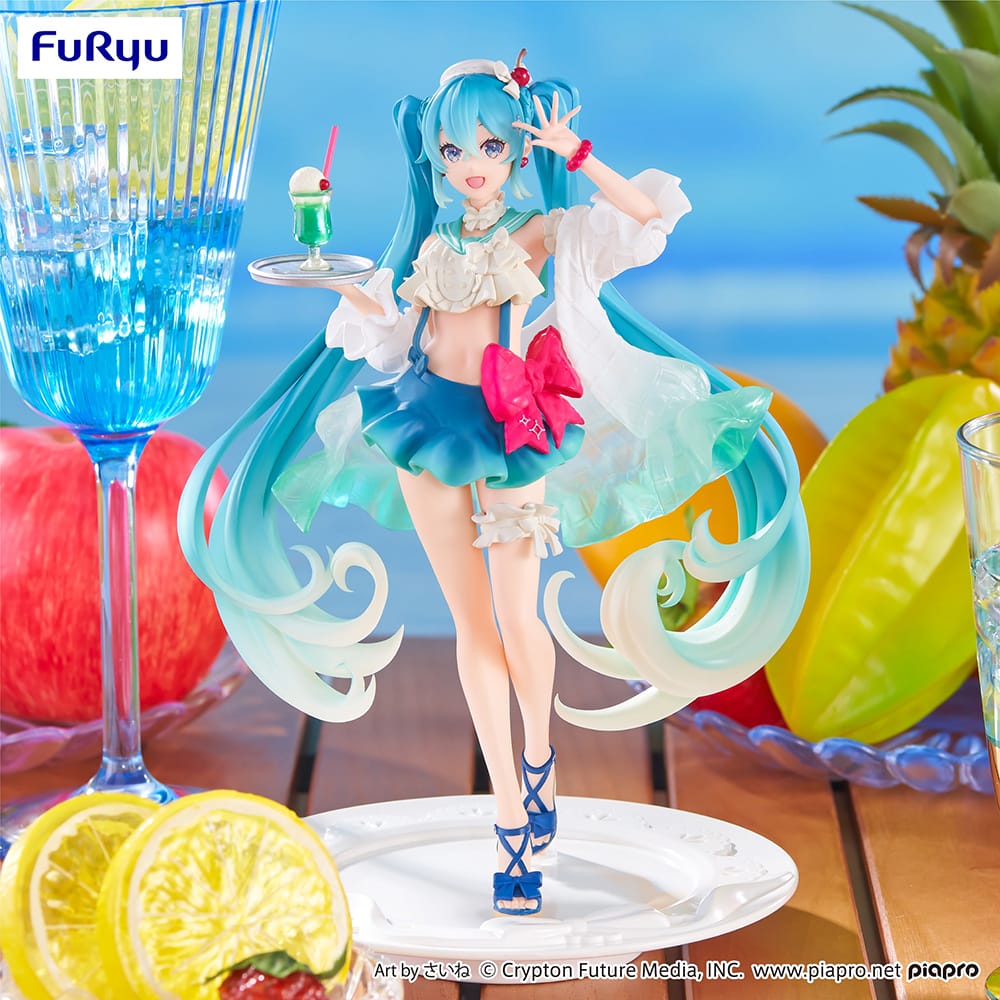 Hatsune Miku Exceed Creative Figure SweetSweets Series Melon Soda Float - FuRyu Corporation - Glacier Hobbies