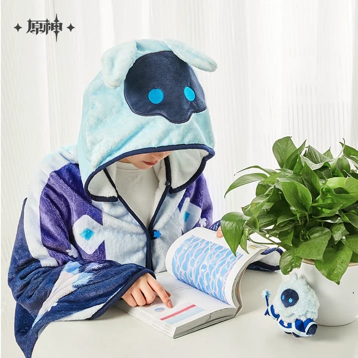 Genshin Impact Cryo Abyss Mage Blanket Warmer with Hoodie