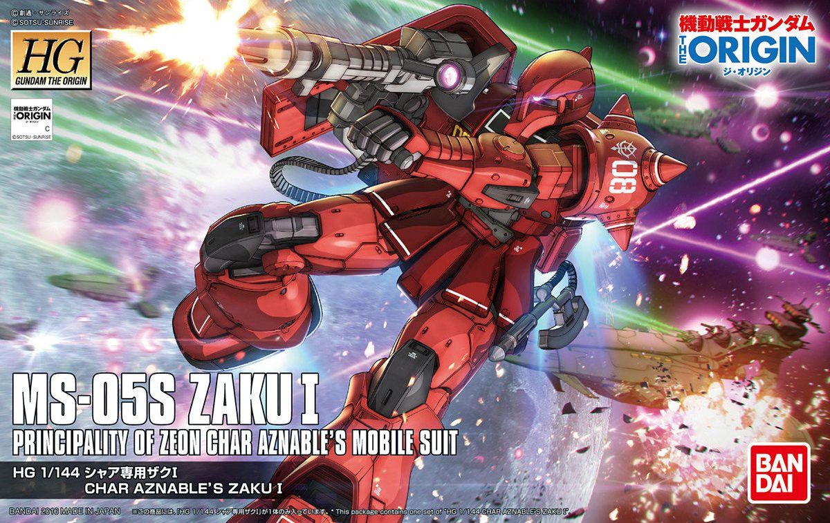 HG 1/144 MS-05S Char Aznable's Zaku I - Mobile Suit Gundam: The Origin