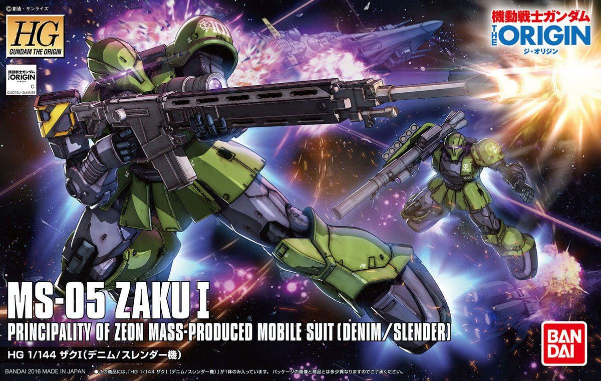 HG 1/144MS-05 Zaku I (Denim/Slender) - Mobile Suit Gundam: The Origin