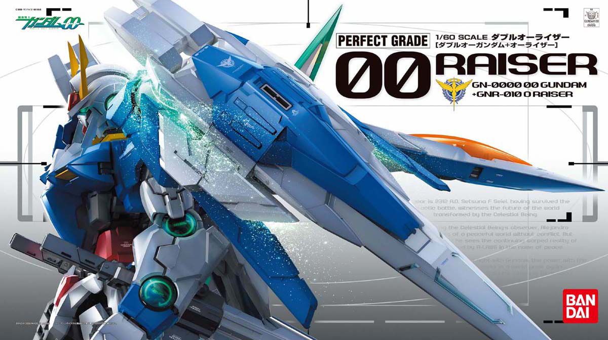 PG 1/60 00 Raiser - Perfect Grade Mobile Suit Gundam 00 | Glacier Hobbies
