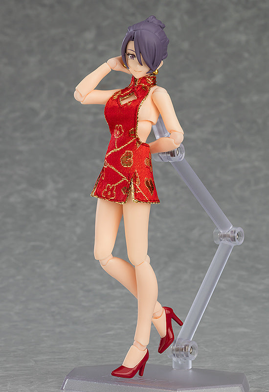 [PREORDER] figma Female Body (Mika) with Mini Skirt Chinese Dress Outfit - Glacier Hobbies - Max Factory